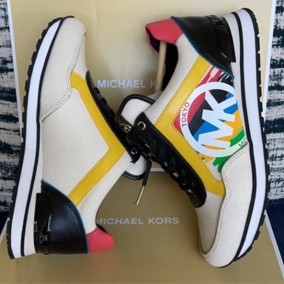 Michael Kors Maddy Trainer Heavy Canvas Cream Multi WMNS - Picture 12 of 16